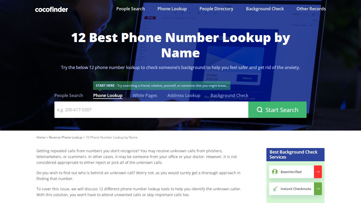 12 Best Phone Number Lookup by Name - cocofinder